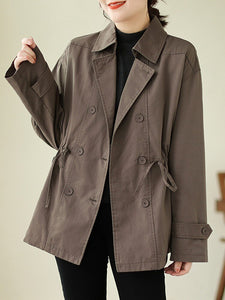 Women Korean Style Vintage Casual Jacket