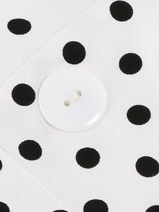 Women Polka Dot Vintage Rockabilly Midi Dress