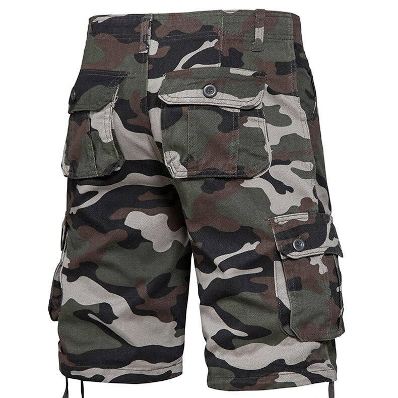 Men Camouflage Overalls Baggy Casual Shorts