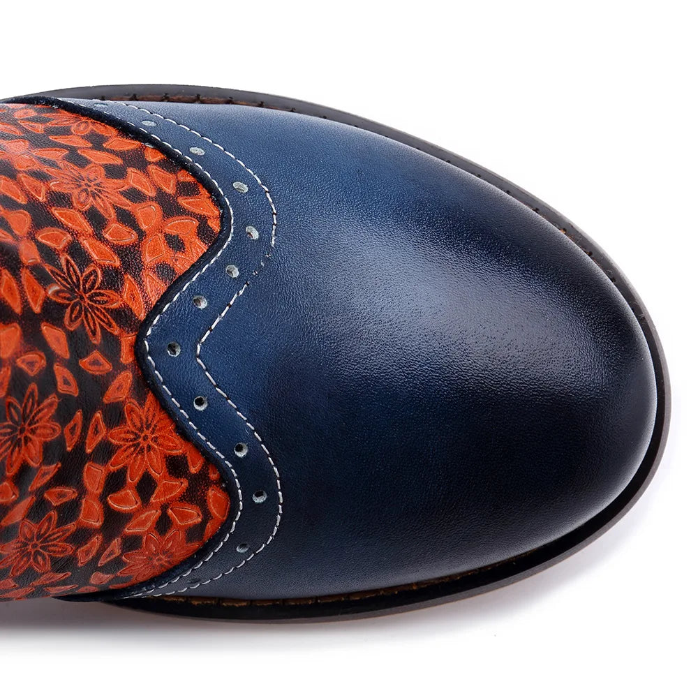 Women Bohemian Ankle Genuine Leather Retro Boots
