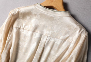 Women Floral O-Neck Korean Chic Blouses