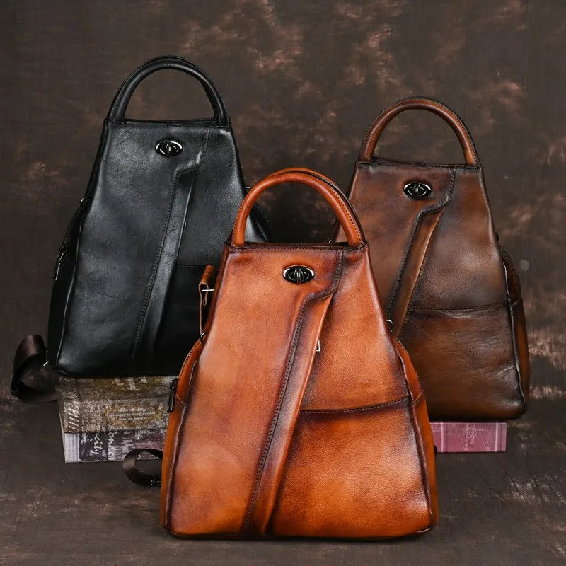 Women Vintage Cowhide Genuine Leather Bags