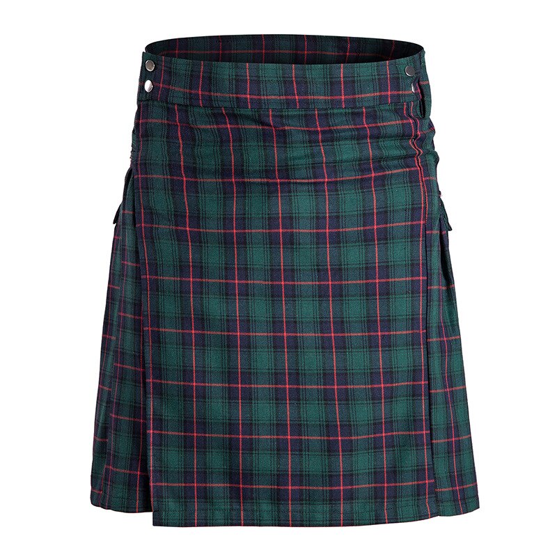 Men Scottish Tartan Kilt Vintage Retro Skirt