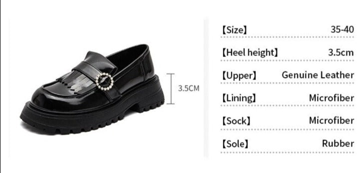 Women Genuine Leather Casual Thick-soled Shoes