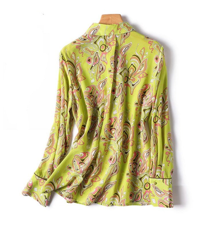 Women Vintage Long Sleeve Korean Blouses