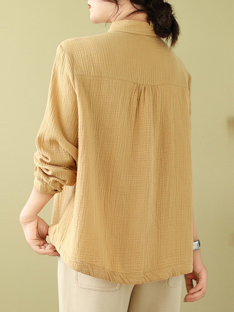 Women Korean Vintage Casual Shirt