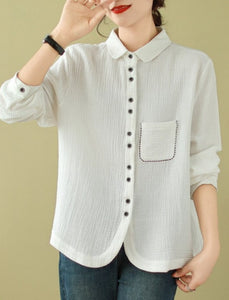 Women Korean Vintage Casual Shirt