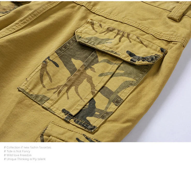 Men Cargo Camouflage Cotton Shorts