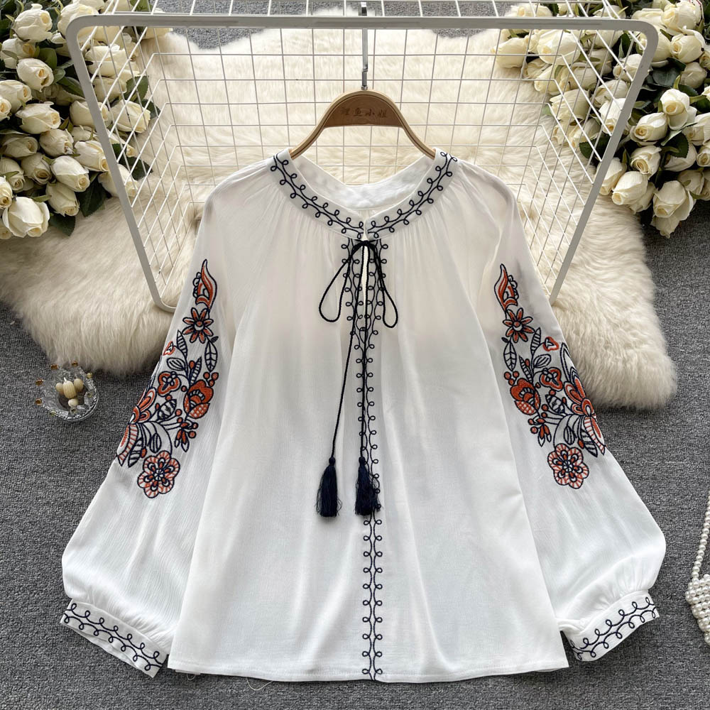 Women Embroidered French Chic Blouse