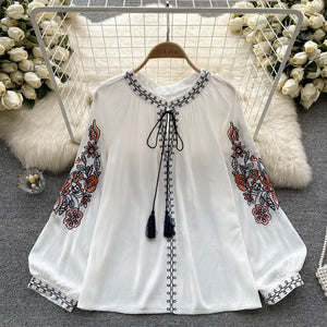 Women Embroidered French Chic Blouse