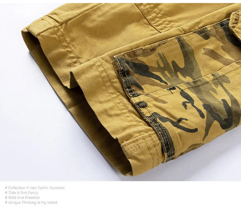 Men Cargo Camouflage Cotton Shorts