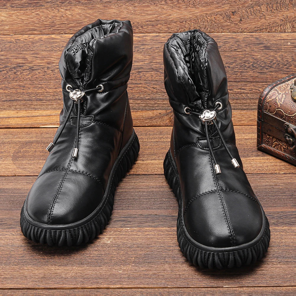 Women Retro Genuine Leather Casual Boots