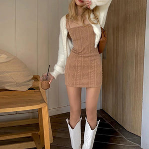 Women Casual Spaghetti Strap Bodycon Mini Dress