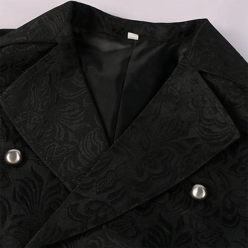 Men Steampunk Renaissance Jacquard Medieval Waistcoat