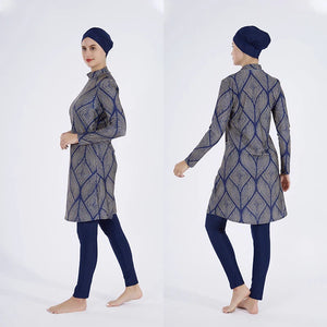 Women Hijab Modest Burkini 3 Pcs Swimsuit