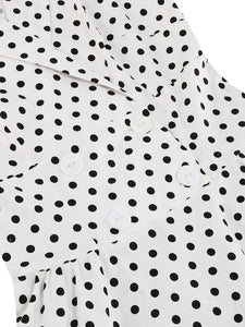 Women Polka Dot Vintage Rockabilly Midi Dress