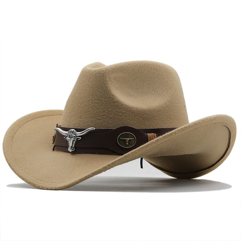 Unisex Wool Chapeau Cowboy Hat
