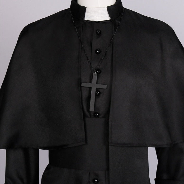 Medieval Priest Costume Robe Clergy Cassock