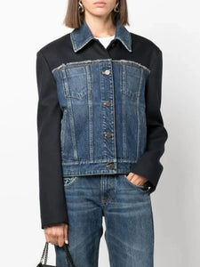 Women Vintage Casual Patchwork Denim Jackets