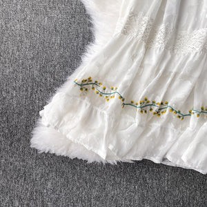 Women Chic Embroidered Vintage Dress