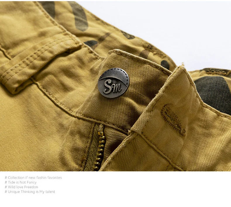 Men Cargo Camouflage Cotton Shorts