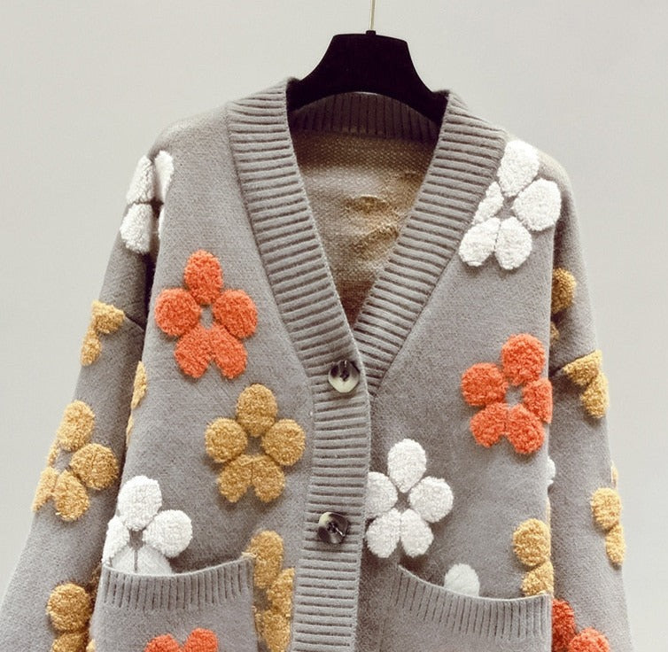 Women Knitted Loose Sweater Cardigan