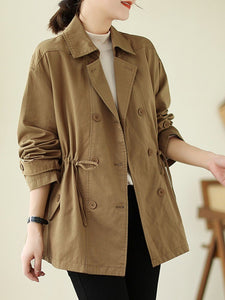 Women Korean Style Vintage Casual Jacket