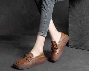 Women Genuine Leather Casual Moccasins Soft Shoes