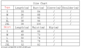 Women Casual Corset Short Tops Mini Skirt Set