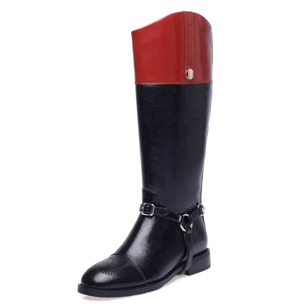 Women Genuine Leather Handmade Knee High Boots
