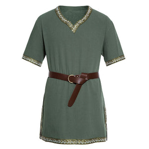 Men Medieval Knight Warrior Costume Shirt