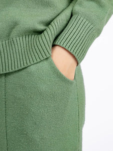 Women Cashmere Turtleneck Knit Pullover Pant Set