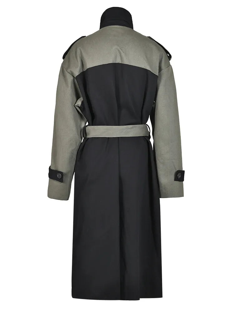 Women Retro Casual Long Trench Coat