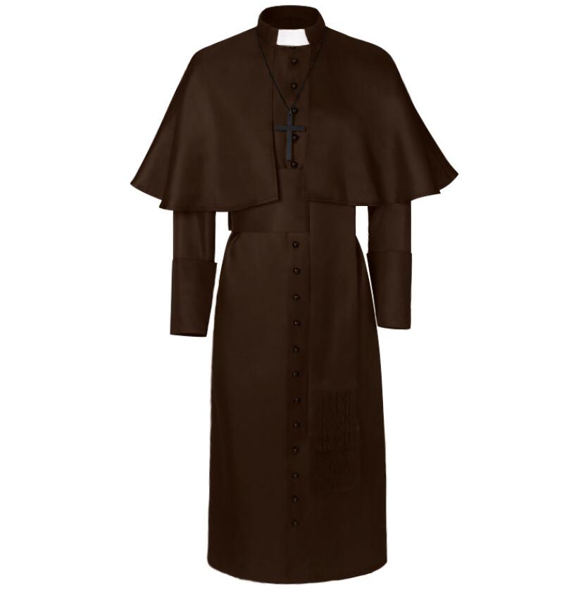 Medieval Priest Costume Robe Clergy Cassock