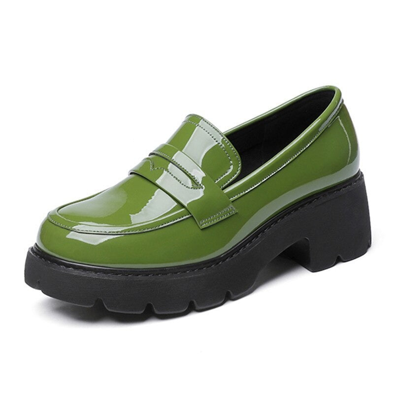 Women Genuine Leather Platform British Style Shoes