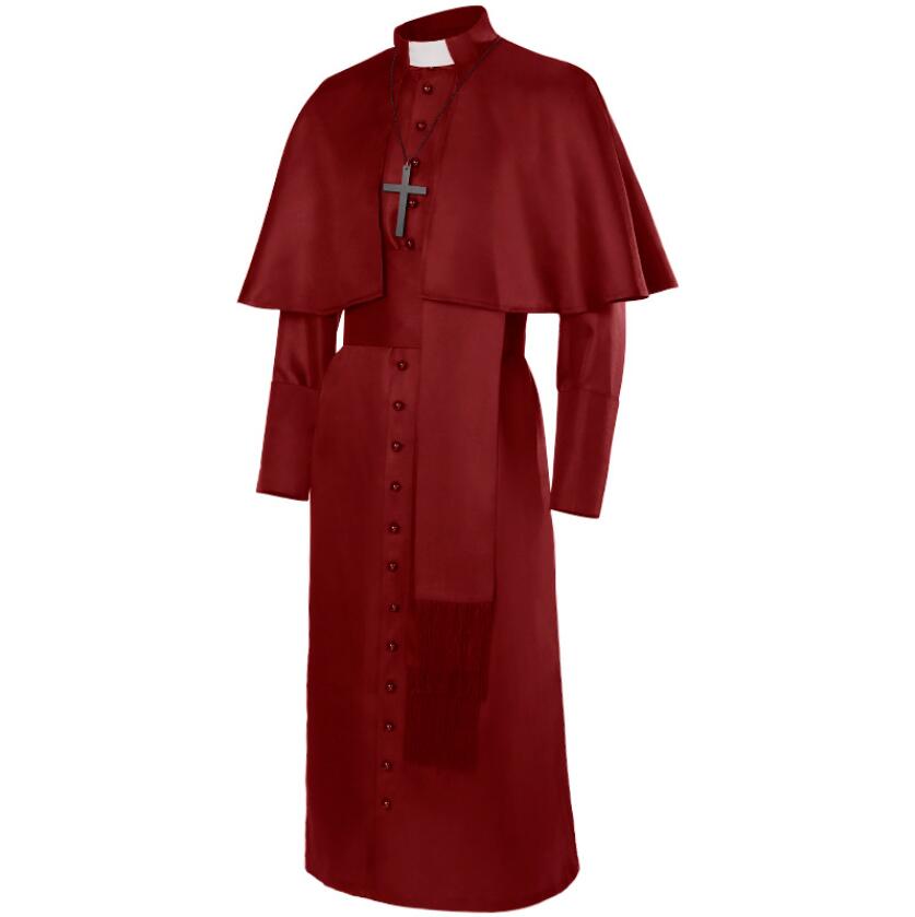 Medieval Priest Costume Robe Clergy Cassock