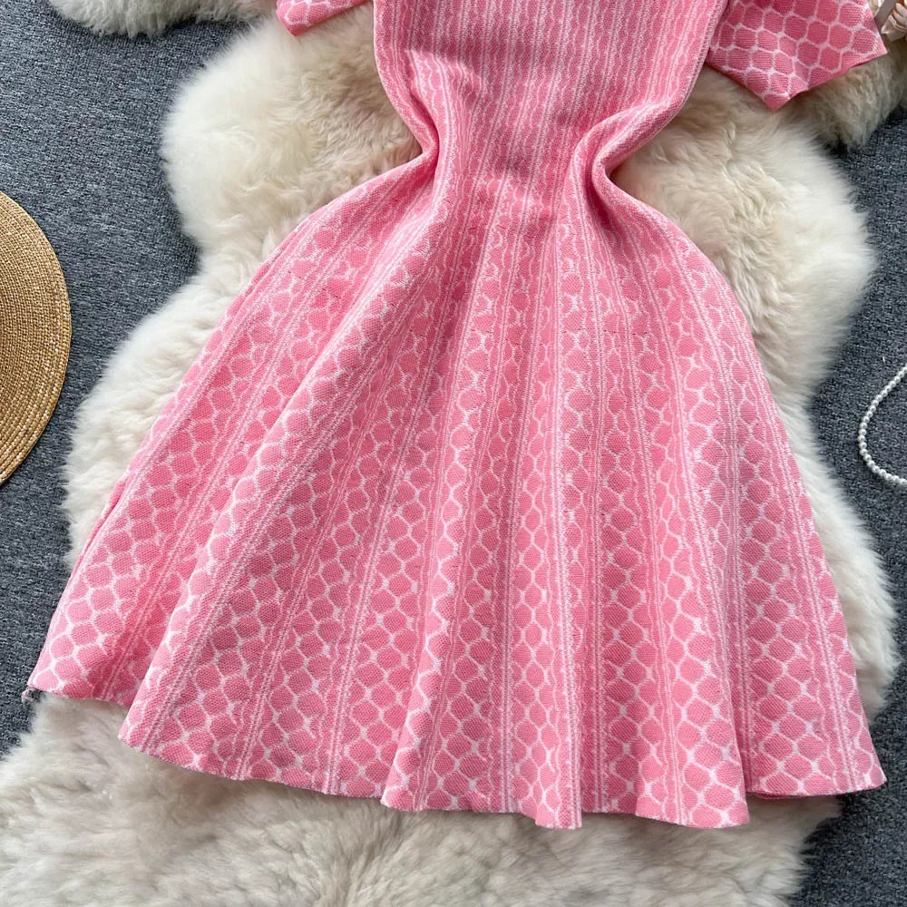 Women Korean Ruched Mini Solid A Line Dress