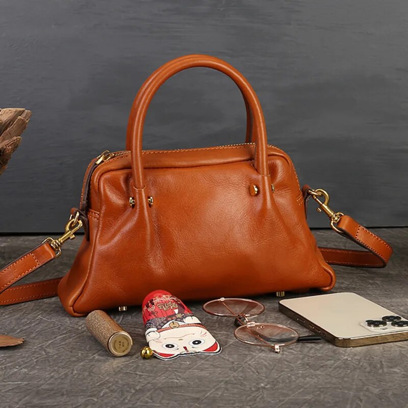 Women Retro Genuine Leather Handbag
