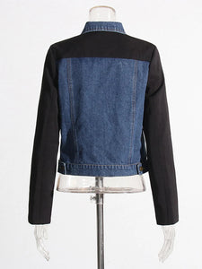 Women Vintage Casual Patchwork Denim Jackets
