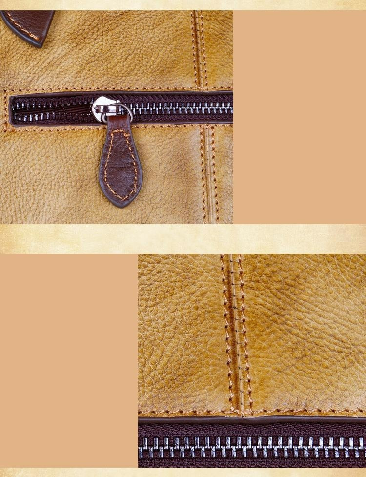 Women Vintage Handmade Leather Retro Embossed Handbag