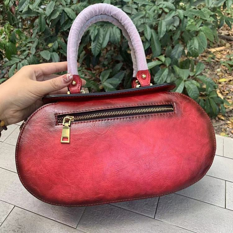 Women Retro Pu Leather Handmade Handbags