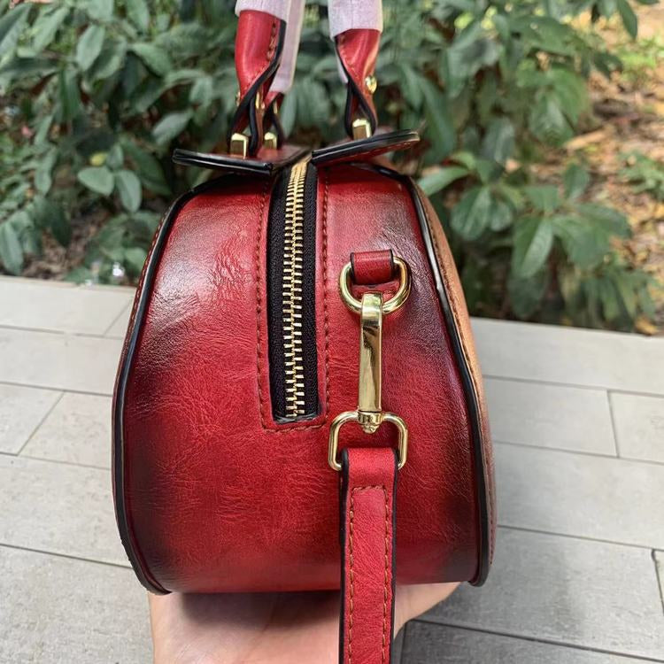 Women Retro Pu Leather Handmade Handbags