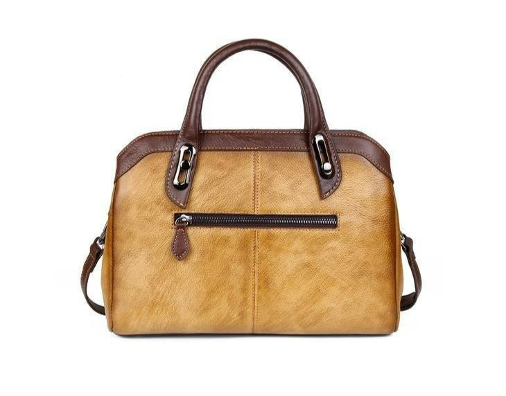 Women Vintage Handmade Leather Retro Embossed Handbag