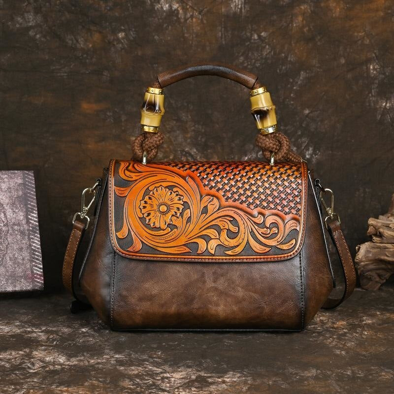 Women Retro Leather Crossbody Handbags
