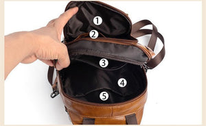 Men Retro Vintage Handmade Genuine Leather Bags