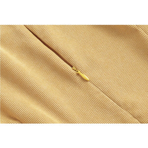 Women Vintage Peter Pan Collar Corduroy Elegant Midi Dress