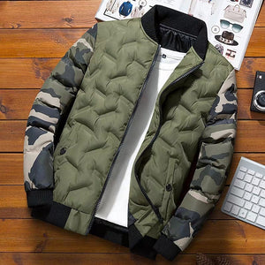 Men Camouflage Bomber Jacket Windbreaker Thick Coats