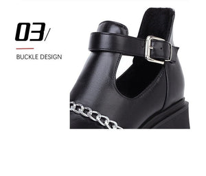 Women Casual Chains Pumps Straps Platform Shoes