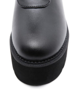 Women Gothic Punk Chunky Heels Combat Motorcycle Boots