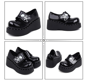 Women Gothic Platform Leather Japanese Harajuku Shoes